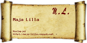 Maja Lilla névjegykártya